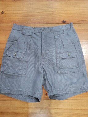 Men's Red Head Shorts SIze 36 Gray Elastic Waist Cargo Outdoor Hunting Hiking